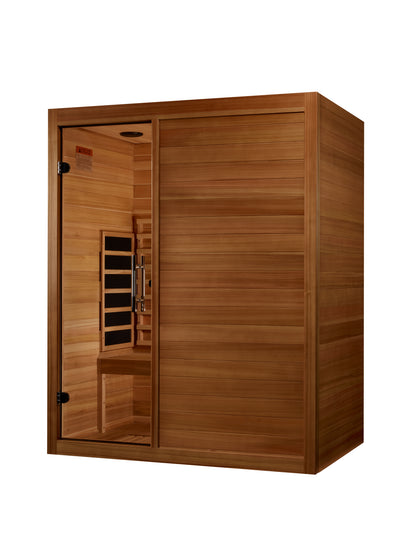 Maxxus S-Line Yoga 3-Person Full Spectrum Near Zero EMF Infrared Sauna (Pacific Cedar)