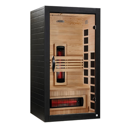 Dynamic Santorini DYN-6009-03 full-spectrum infrared sauna right angle