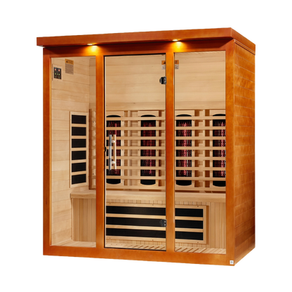 Dynamic Vila Grande DYN-6415-03 full-spectrum infrared sauna left angle