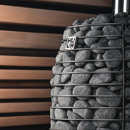 HUUM HIVE Flow Mini LS wood-burning sauna stove close-up detail