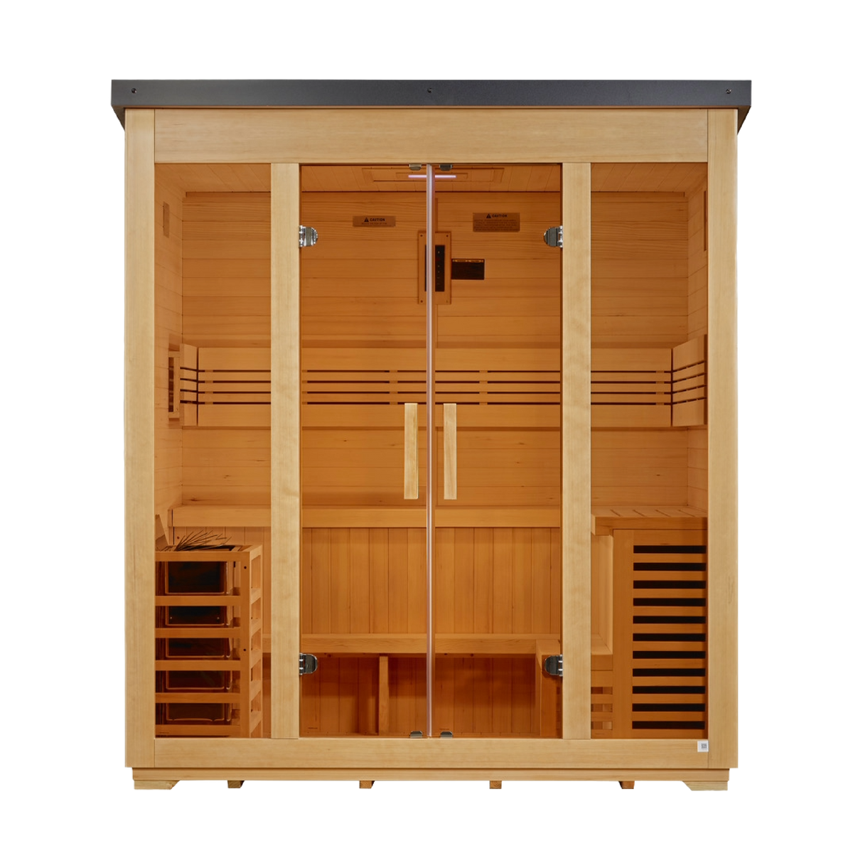 Golden Designs Vorarlberg GDI-8005-01 five-person outdoor traditional sauna front view