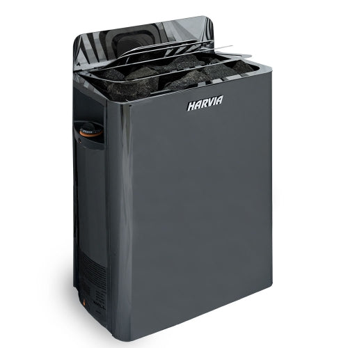 Harvia The Wall sauna heater in black steel