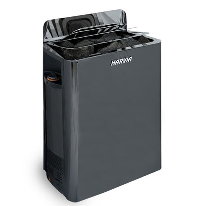 Harvia The Wall sauna heater in black steel
