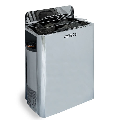 Harvia The Wall sauna heater in stainless steel