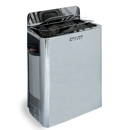 Harvia The Wall sauna heater in stainless steel