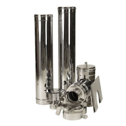 Leisurecraft CHISID side-exit sauna chimney kit components