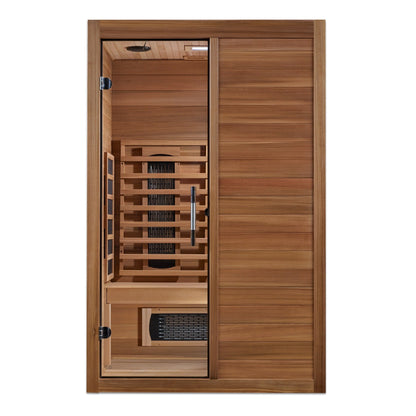 Maxxus S-Line Yoga 2-Person Full Spectrum Near Zero EMF Infrared Sauna (Pacific Cedar)
