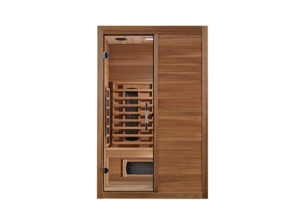 Maxxus S-Line Yoga 2-Person Full Spectrum Near Zero EMF Infrared Sauna (Pacific Cedar)