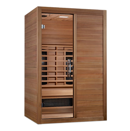 Maxxus S-Line Yoga 2-Person Full Spectrum Near Zero EMF Infrared Sauna (Pacific Cedar)