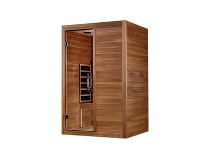 Maxxus S-Line Yoga 2-Person Full Spectrum Near Zero EMF Infrared Sauna (Pacific Cedar)