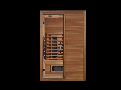 Maxxus S-Line Yoga 2-Person Full Spectrum Near Zero EMF Infrared Sauna (Pacific Cedar)