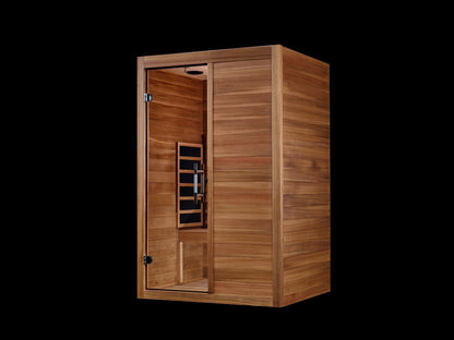 Maxxus S-Line Yoga 2-Person Full Spectrum Near Zero EMF Infrared Sauna (Pacific Cedar)