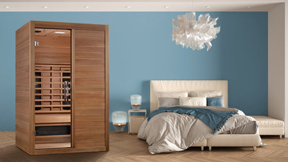 Maxxus S-Line Yoga 2-Person Full Spectrum Near Zero EMF Infrared Sauna (Pacific Cedar)