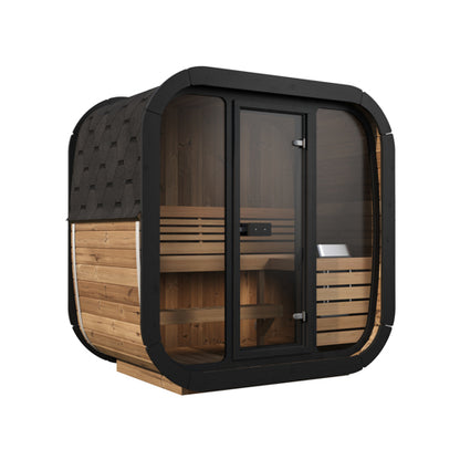 SaunaLife CL4G Cube Luxury Outdoor Sauna – 3-Person