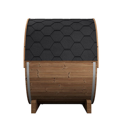 SaunaLife E6W outdoor barrel sauna alternate product view 4