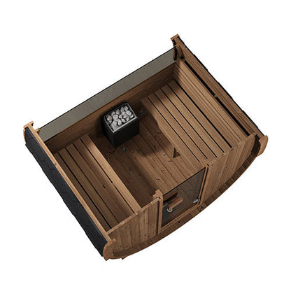 SaunaLife E6W outdoor barrel sauna alternate product view 5