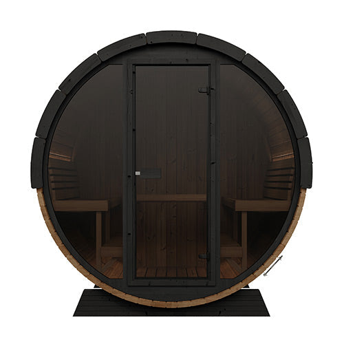 SaunaLife EE6G Ergo Elegance outdoor barrel sauna alternate product view 2