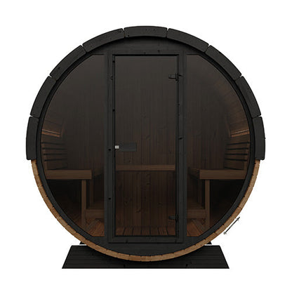 SaunaLife EE6G Ergo Elegance outdoor barrel sauna alternate product view 2