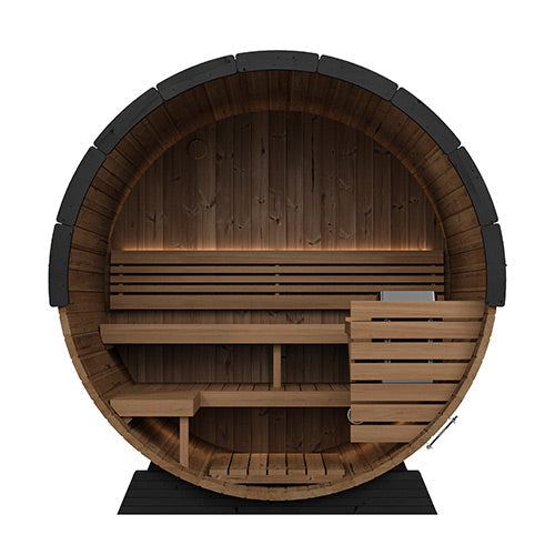 SaunaLife EE6G Ergo Elegance outdoor barrel sauna alternate product view 5