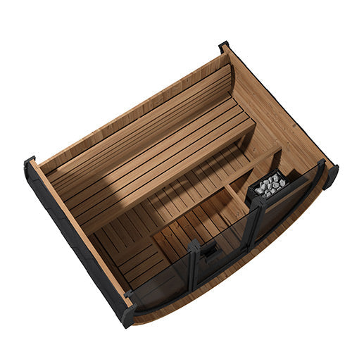 SaunaLife EE6G Ergo Elegance outdoor barrel sauna alternate product view 7